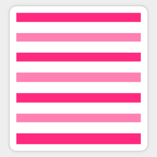 Dark light pink white stripes lines pattern Sticker